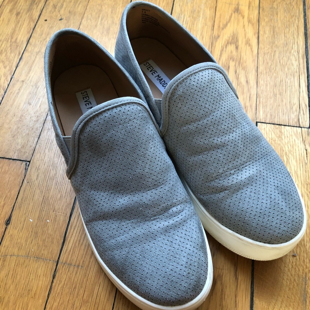 Steve Madden Grey Platform Sneakers